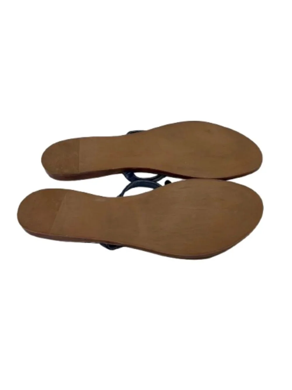 TORY BURCH~Leighanne Bow~NAVY BLUE LEATHER SANDAL Size 10